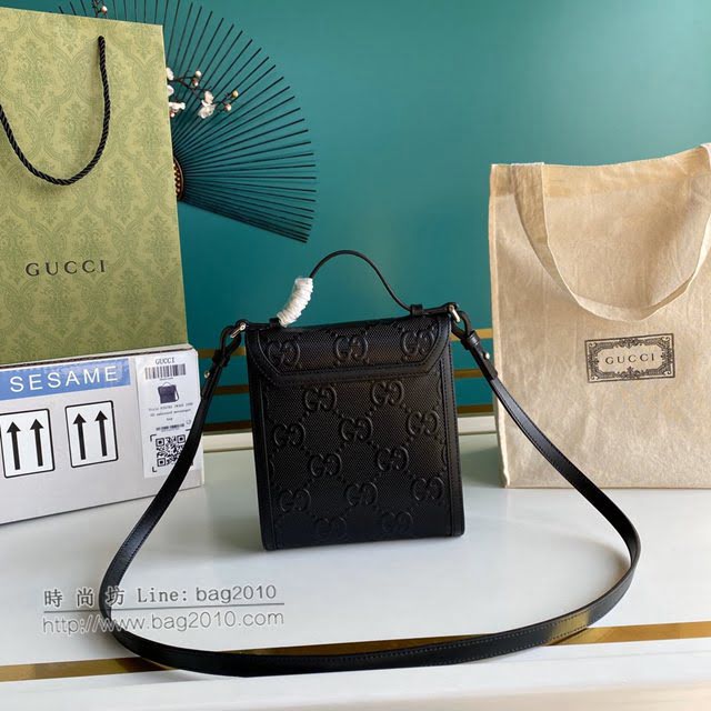 Gucci顶级男女包包 古驰GG压花翻盖手提邮差包 Gucci手提肩背斜挎包 627470  gdj1552